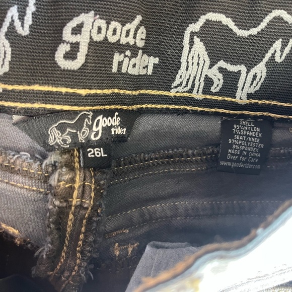 GOODE RIDER Women's Size 26 FAUX LEATHER Breech EQUESTRIAN Jeans - Picture 7 of 7